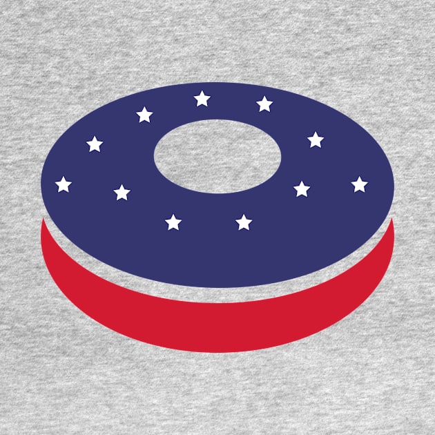 American Flag Stars Donut by InkyArt